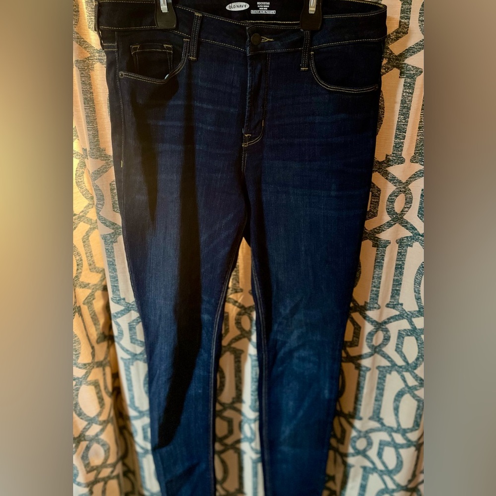 Old Navy Dark Blue High Waisted Women's Skinny Jeans